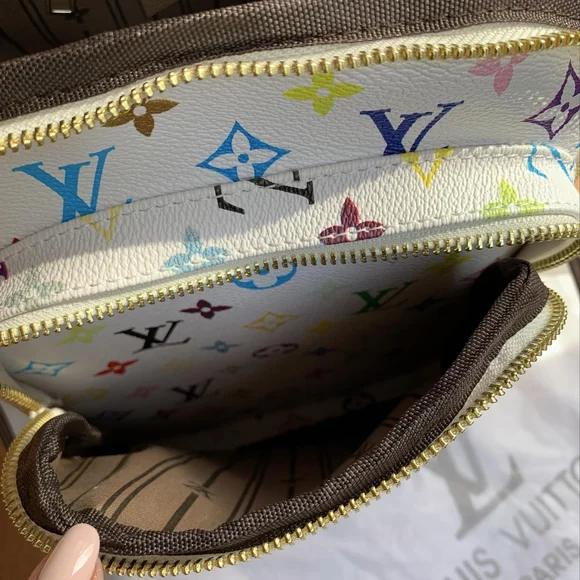 Designer-Inspired White Multicolor Backpack - Picture 8 of 10